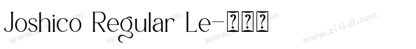 Joshico Regular Le字体转换